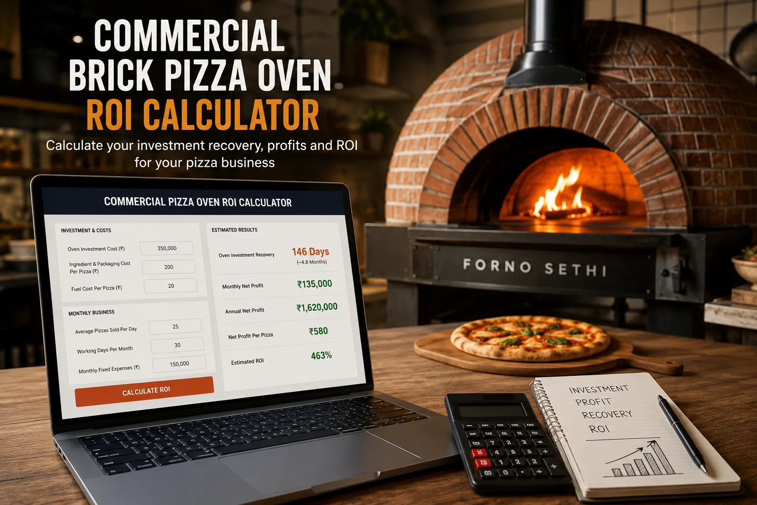 Commercial Pizza Oven ROI Calculator