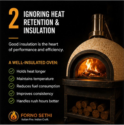 never ignore heat retention and insulation in commercial pizza ovens