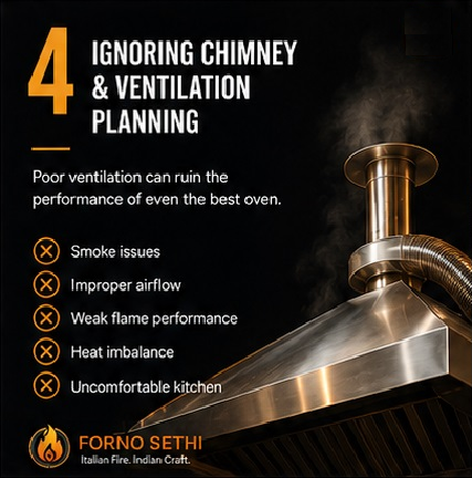 never ignore chimney and ventilation planning before buying commercial pizza oven