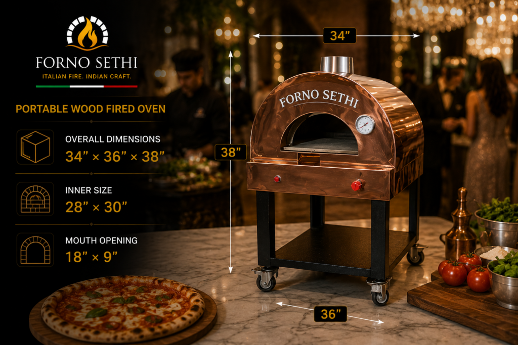 wood fired metal portabl oven 